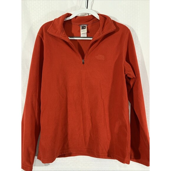 The North Face Red Fleece 1/4 Zip Pullover Women’s S Jacket - Picture 2 of 5